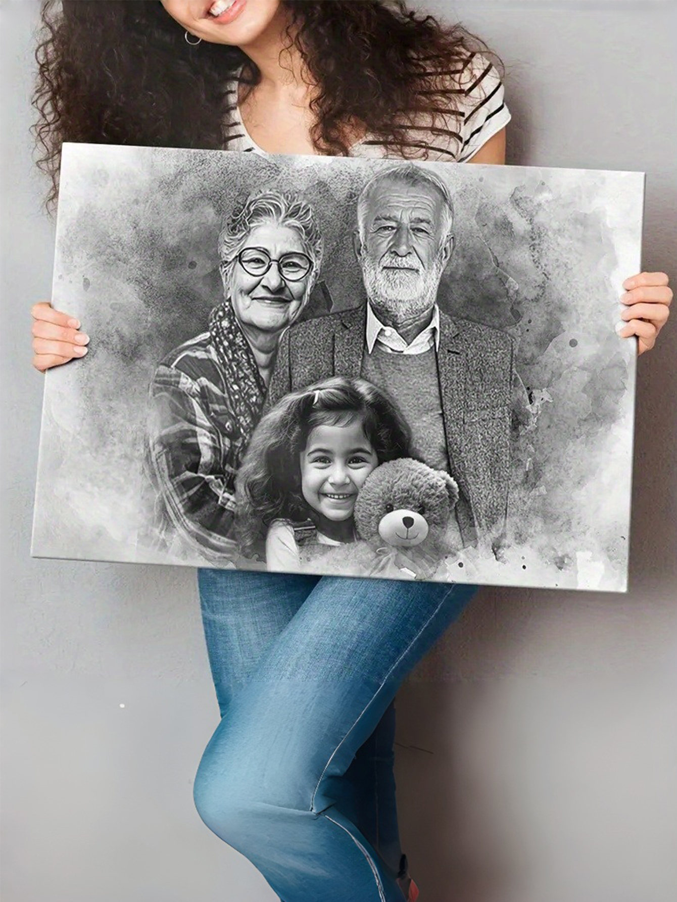 Custom Wooden Picture Frame with Canvas Art